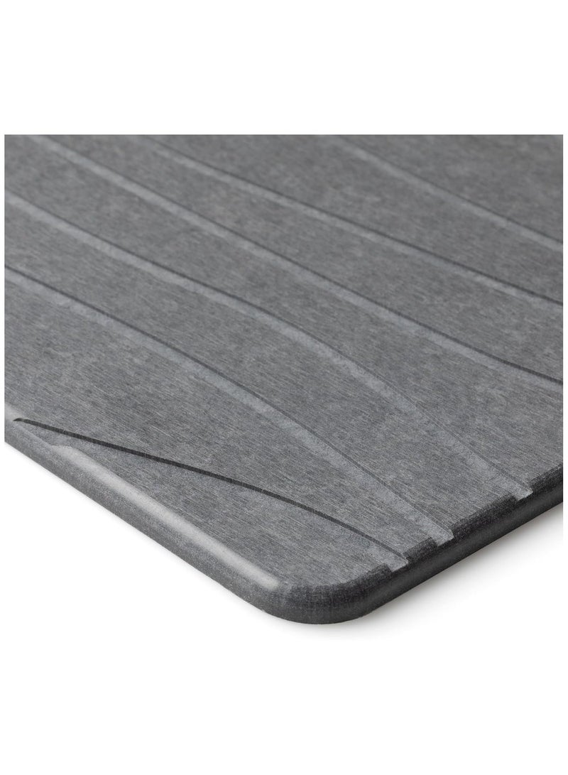 Soofam Stone Bath Mat, Fast-Drying Diatomaceous Earth Shower Mat, Non-Slip Super Absorbent Bathroom Floor Mat, Quick Drying Mat for Bathroom Tub, Kitchen, Home Decor (23.5"x15", Grey) - Image 5
